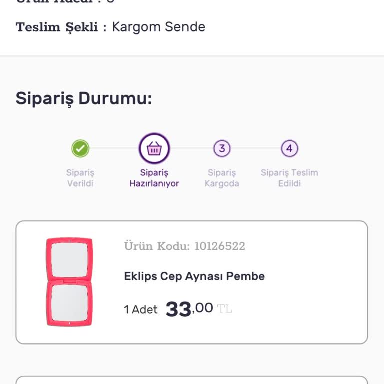 Gratis Siparişim 7 Gündür Hazırlanıyor Gözüküyor