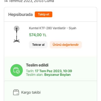 Kumtel Vantilatör Ayakları Kırılması Ve Firmanın İlgisizliği