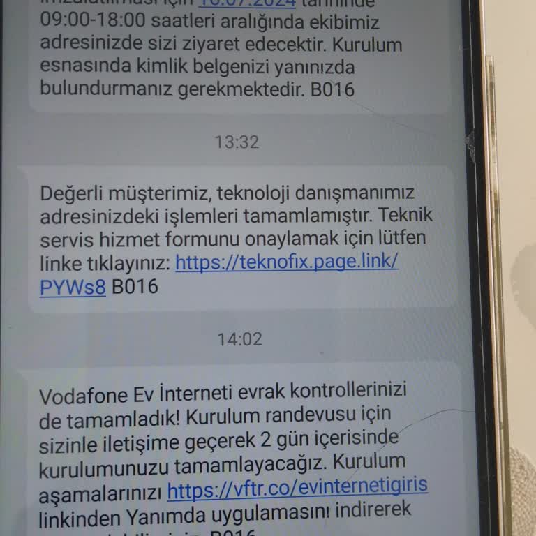 Vodafone'a Sözleşmesini Yaptığınız İşi Tamamlamanızı Bekliyoruz!?