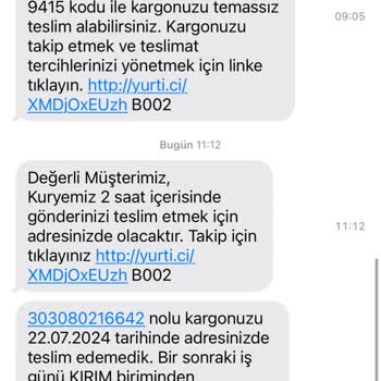 Yurtiçi Kargo Yurtiçi Kırım Şubesi Şikayet