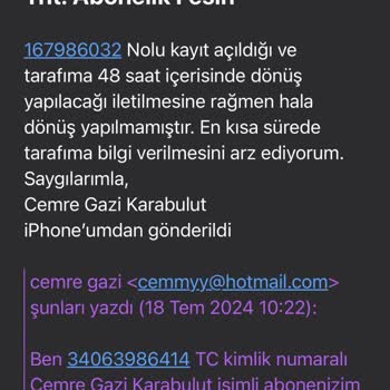 Superonline İptal İşlemine Dönüş Sağlamıyor