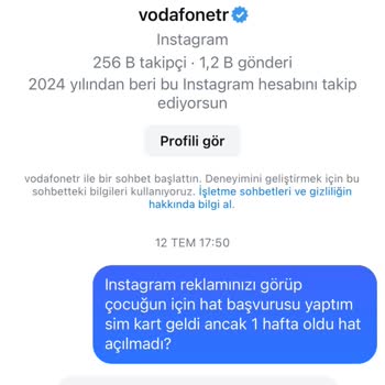 Vodafone Kendi Gönderdikleri Sim Kartı Kullanıma Açamıyor!