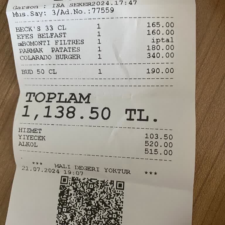 Happy Moon's Servis Ücreti Adı Altında Fazladan Hesap Ödettirmek