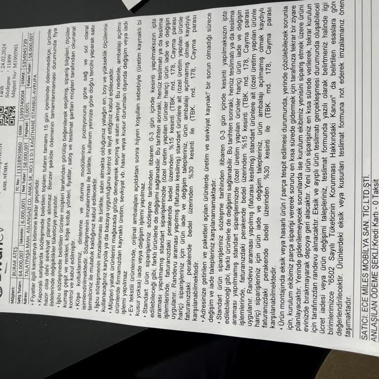 Divanev Süresinde Gelmeyen Koltuk Takımı