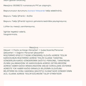 PTT Kargo PTT Mağduru +927227522829