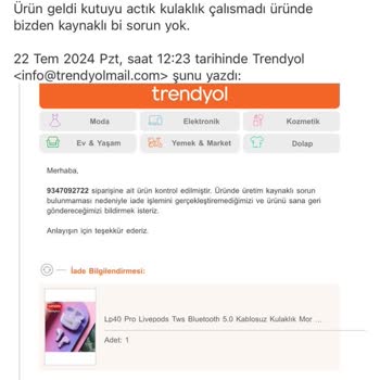 Trendyol Possible Kulaklık Sorunu