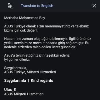 Asus Bilgisayar Kargoda Vuruldu İçin Garanti Dişi Ve Benden 17 Bin İstediler
