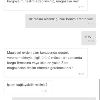 Zara Yanlış Numara Ayakkabı Ve Yetersiz Müşteri Hizmetleri
