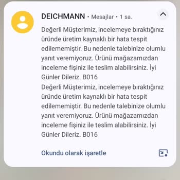 Deichmann Sözde Garantili Ayakkabı