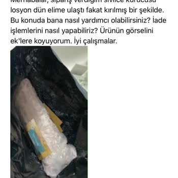 Facelab Kırık Ürün Geldi
