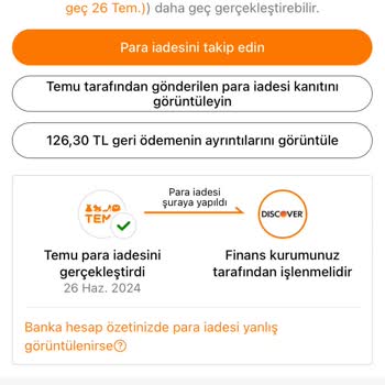 Ziraat Bankası Temu Tarafından Verilen İademi Ödemiyor