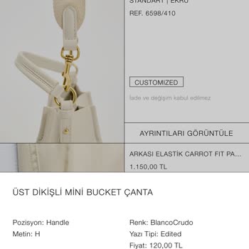 Zara Online Eksik İade.