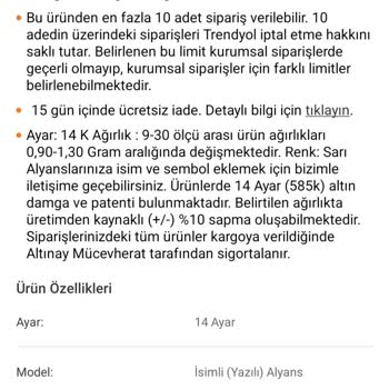 Trendyol Altınay Mücevherat Ürünü Fazla Fiyattan Sattı