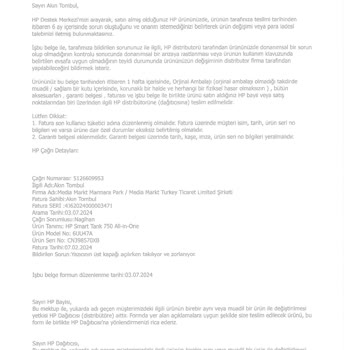 Media Markt Değişim Olacak Cihazımdan 18 Günlük Uzayan Süreç