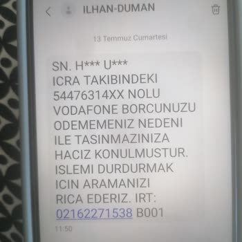 Vodafone Bana Ait Olmayan Bir Numarayla İlgili İcraya Verildim.