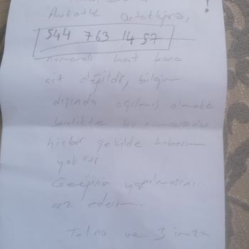 Vodafone Bana Ait Olmayan Bir Numarayla İlgili İcraya Verildim.