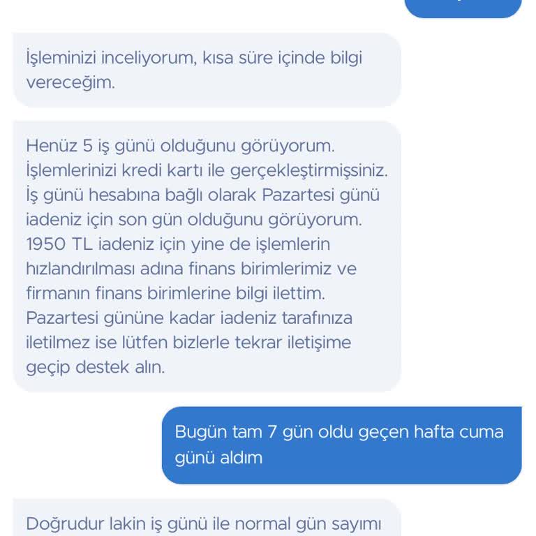 Obilet Metro Turizm Ücret İadem Yatmadı