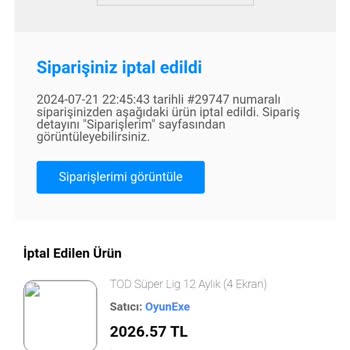 Oyunexe Paramı Vermiyor. İade Yapmıyor. Kimseye Ulaşılamıyor