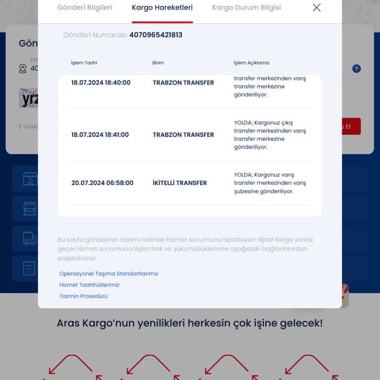 Aras Kargomun Kayıp Olması