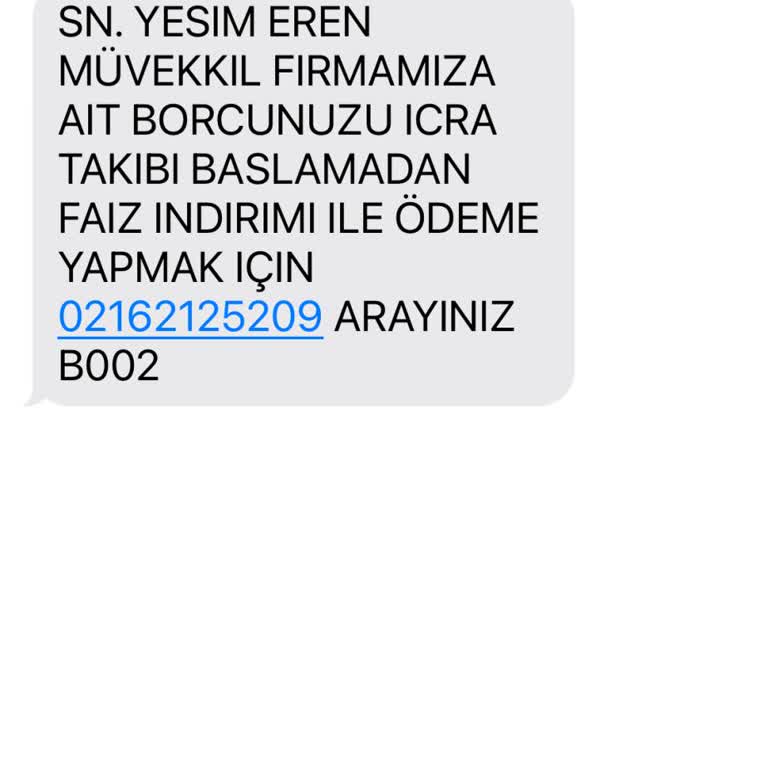 Metka Hukuk (SMS) Yanlış Borç Bildirimi Ve İcra Takibi Tehdidi