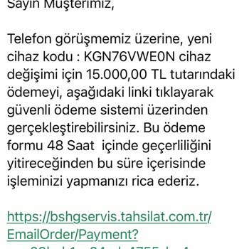 Bosch Buzdolabı Teslimat Sorunu