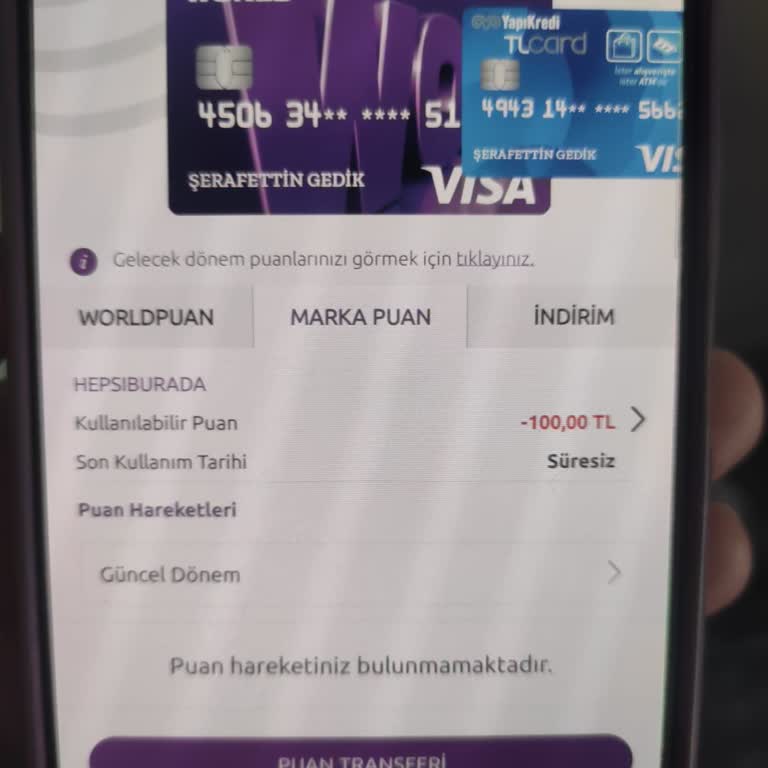 Worldcard Puan Problemi