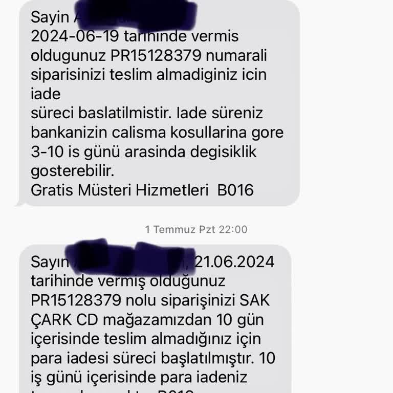 Gratis Para İadesi 21 Gündür Param İade Yapılmadı