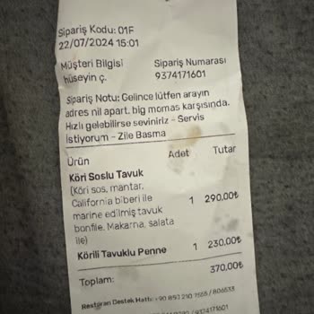 Trendyol Yemekten Vida Çıktı
