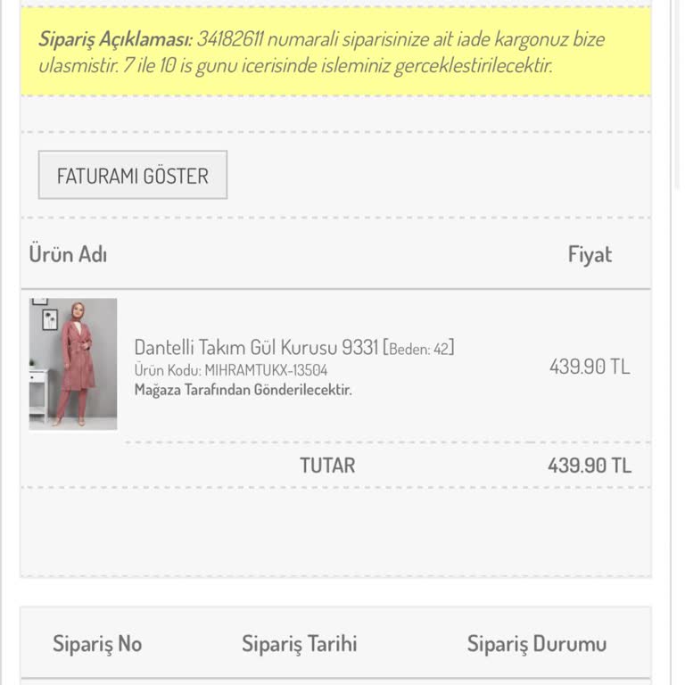 Sefamerve mıhramtukx-13504 Rückerstattung nicht erhalten, Kundenservice unerreichbar