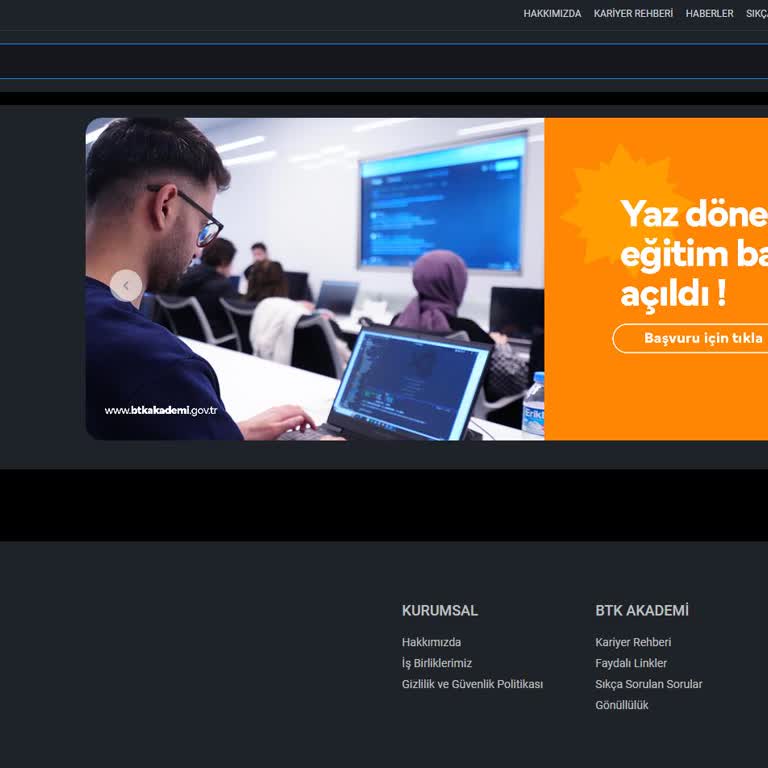 BTK Akademi İçeriklerin Gözükmemesi Ve Giriş Yapamama Sorunu