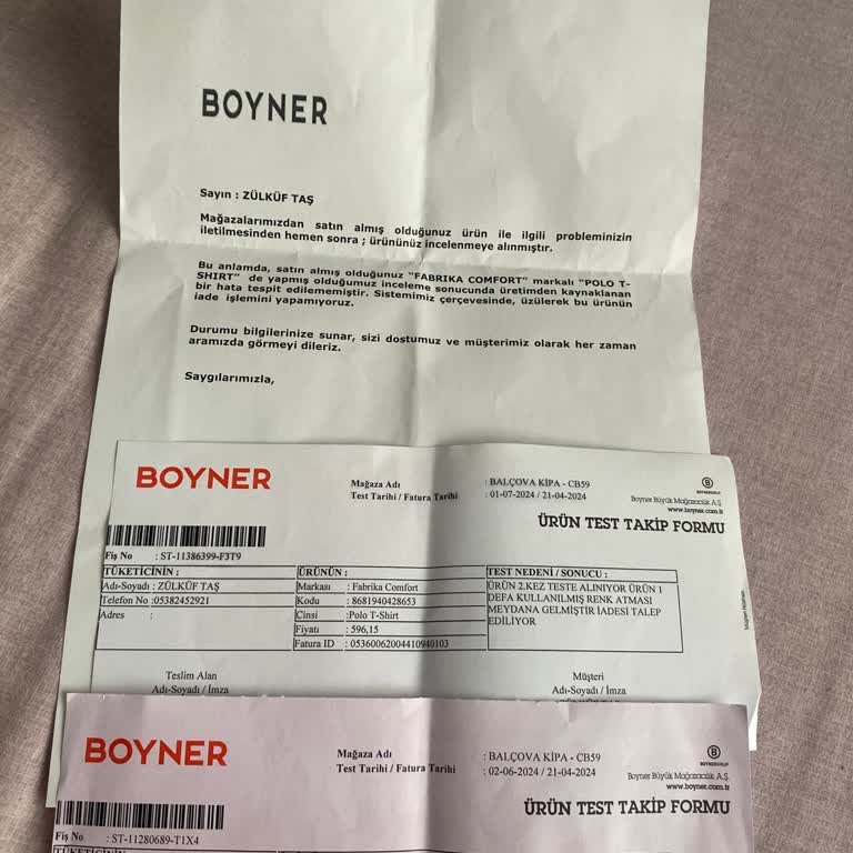 Boyner Fabrika Kusurlu Ürün