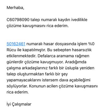 Aksigorta Hatalı Bilgi Girişi Ve Problemi Çözmemesi