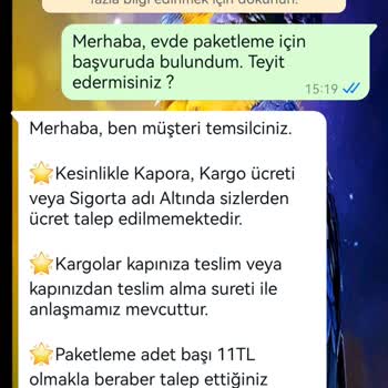 Kurumsal Paketleme İzinsiz Tarafıma Kayıt Oluşturma