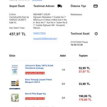 Carrefour SA Kampanya Ve Teslimat Sorunları