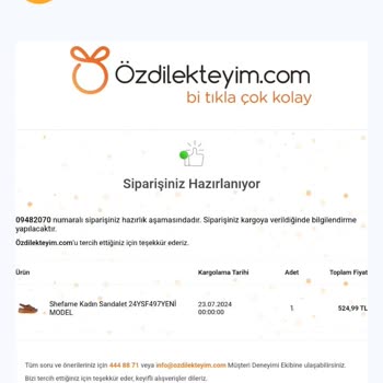 Özdilek AVM Ürünü Geç Hazırlayıp Sonra Elimizde Yok Diyerek Gönderimi İptal Etme