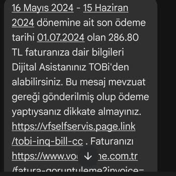 Vodafone Habersiz Fatura Güncelleme