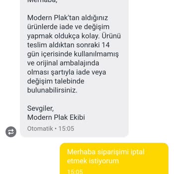 Modern Plak Paramı İade Etmiyorlar