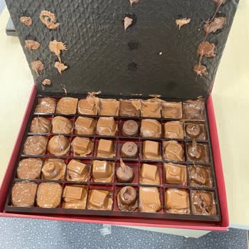 Çiçek Sepeti Erimiş Ve Korunaksız Kutuda Çikolata Teslimi