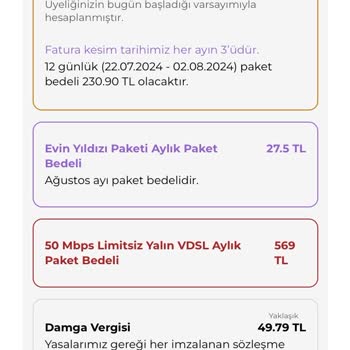 Digiturk Reklamın Da İnternet 349 TL Gerçekte Olan 569 TL