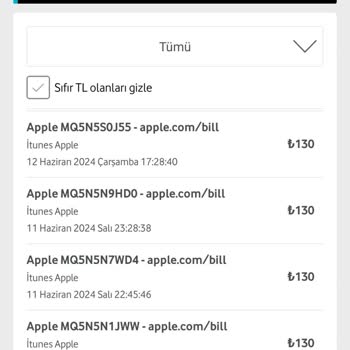 iPhone Bilgim Dahilinde Olmayan İtunes Ödemesi