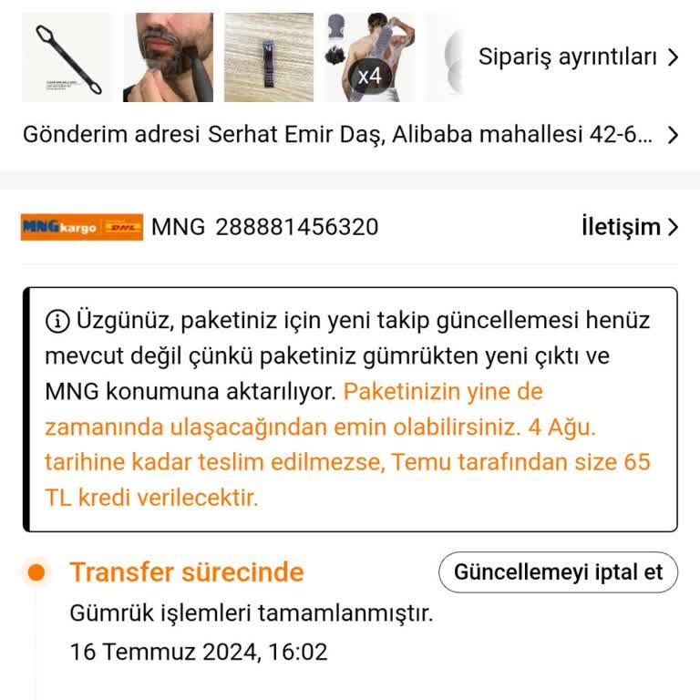 Temu Kargo Gelmiyor. Kargodan Haber Alınamıyor