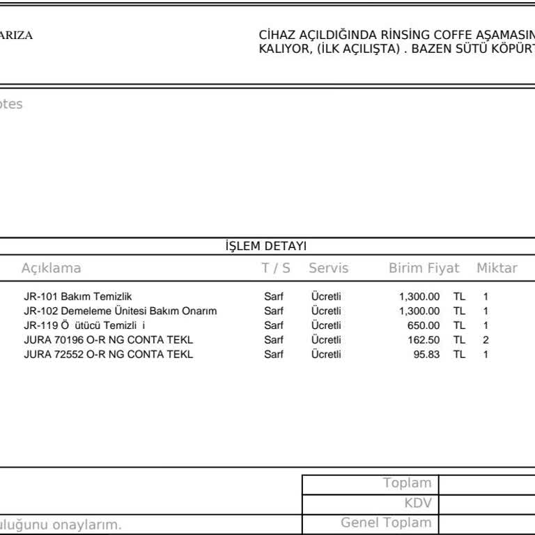 Enplus Tan Alınan Jura Ena 8 Garanti Kapsamında Servis Ücreti İstiyor