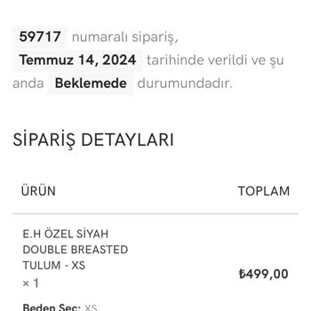 Maliav Butik (Instagram: Maliavdesign) Maliav Butik'ten Sipariş Sorunu Ve İletişim Eksikliği
