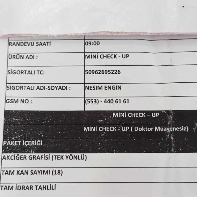 QNB Finansbank Dr. Muayenesi Olmadan Check Up