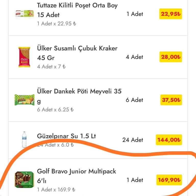 Cepte Şok Eksik Ürün