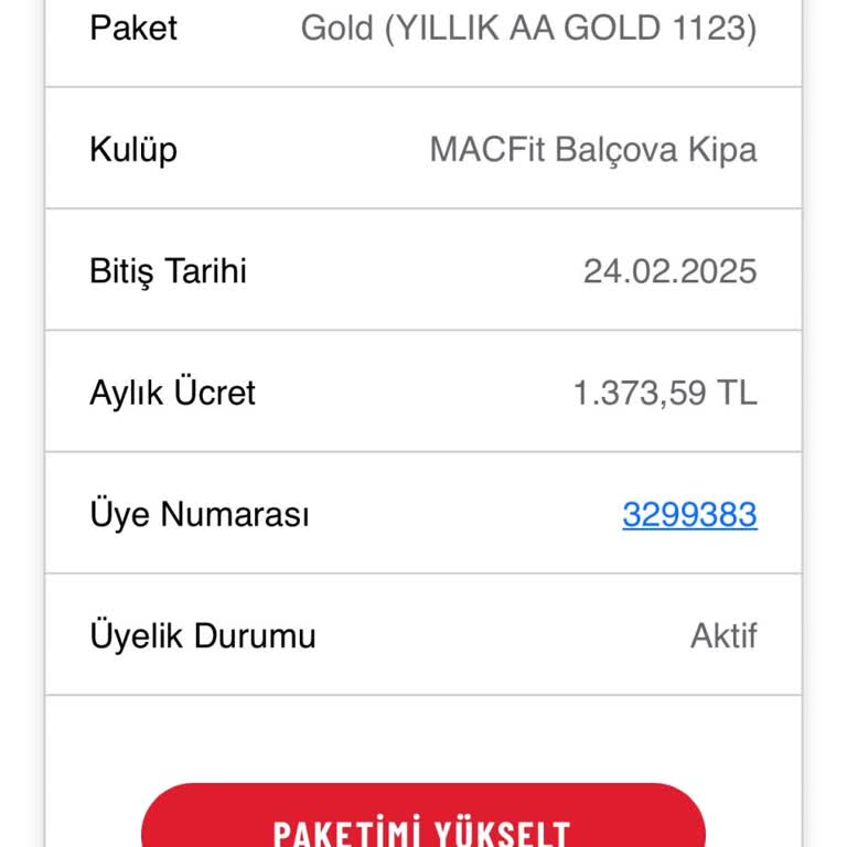 MACfit (İzmir) Macfit Yanlış Bilgi Verip Yıllık Üye Yaptı
