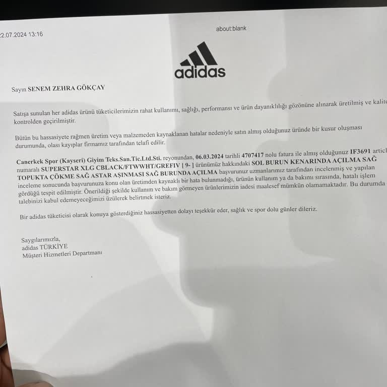 Sporjinal İade Değişim Sorunu