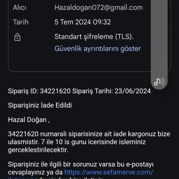 Sefamerve İade İşlemi Sorunu Ve Müşteri Hizmetleri Eksikliği
