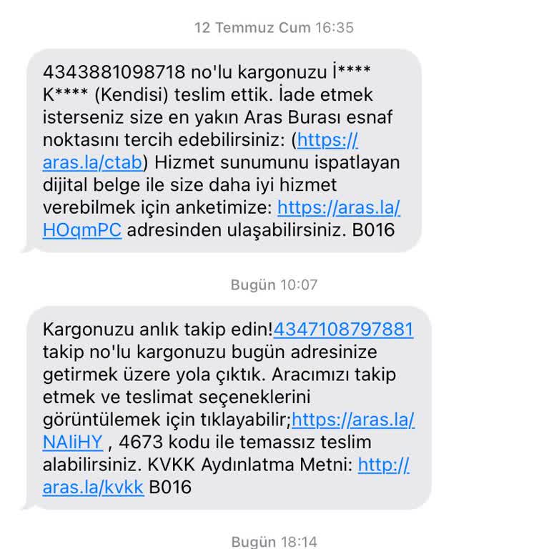 Aras Kargo Evde Bulamadık Yalanı