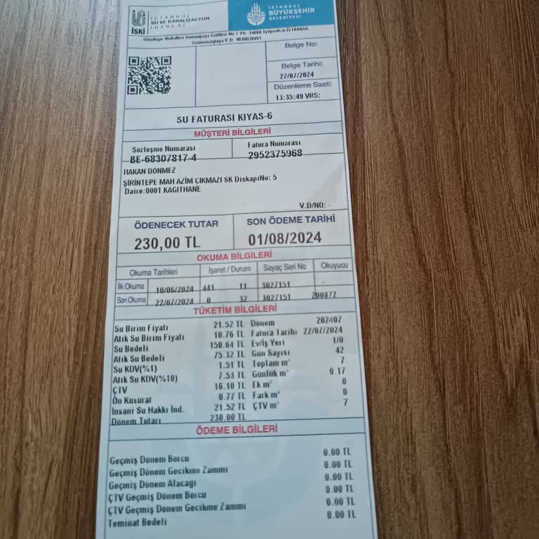 İSKİ Su Faturası